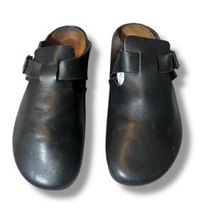 Naot Bjorn‎ Black Leather Clogs Mens EU 47 US 13 Adjustable Strap Mules Shoes